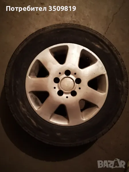 Джанти 15' 6J ET 30 между болтово 5х112 централен отвор 66.6мм с втулки за 57.1мм , снимка 1