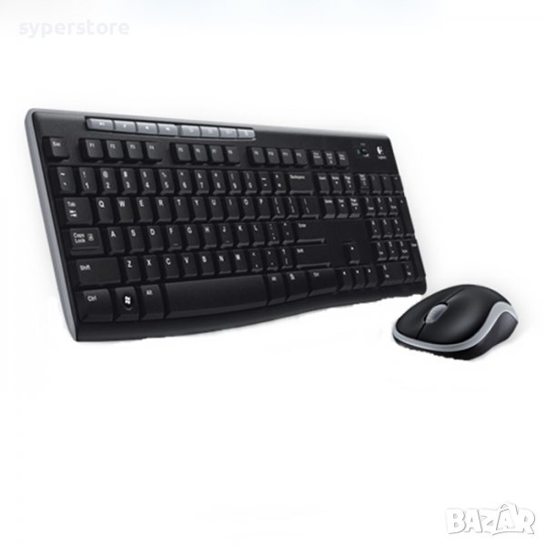 Клавиатура + Мишка Безжични Logitech MK270 BG Layout черна, SS300655, снимка 1