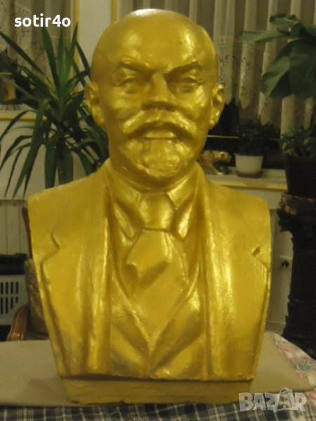 Ленин Бюст гипс 80x60 см., снимка 1