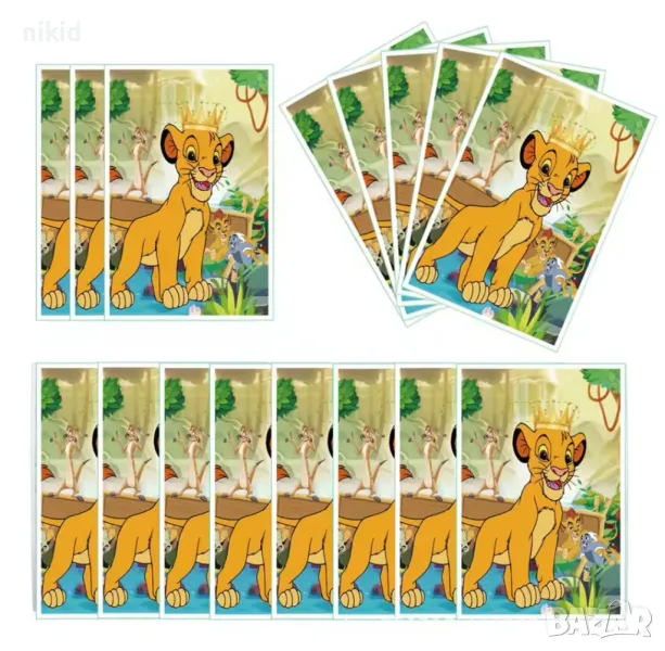 Цар Лъв Симба 10 бр торбички за сладки подарък рожден ден парти, снимка 1