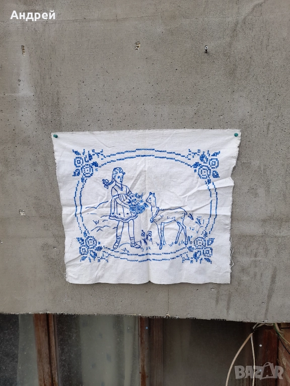 Стара бродирана Калъфка за възглавница #24, снимка 1