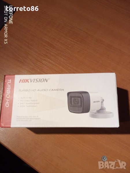 Продавам камери Hikvision DS-2CE16H0T-ITFS 5MP 2.8мм+микрофон AoC , снимка 1