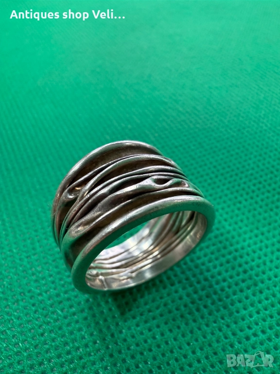 Сребърен пръстен №7707 , снимка 1