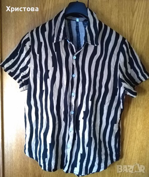 Мъжка памучна риза,L, снимка 1