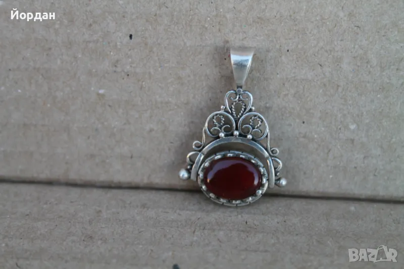 Сребърна висулка за колие, снимка 1