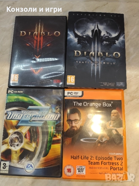 Игри за PC - Diablo 3, Orange Box, NFS, снимка 1