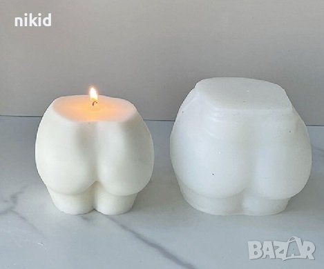 3D Дупе тяло торс долна част силиконов молд форма фондан смола свещ восък глина сапун шоколад, снимка 1