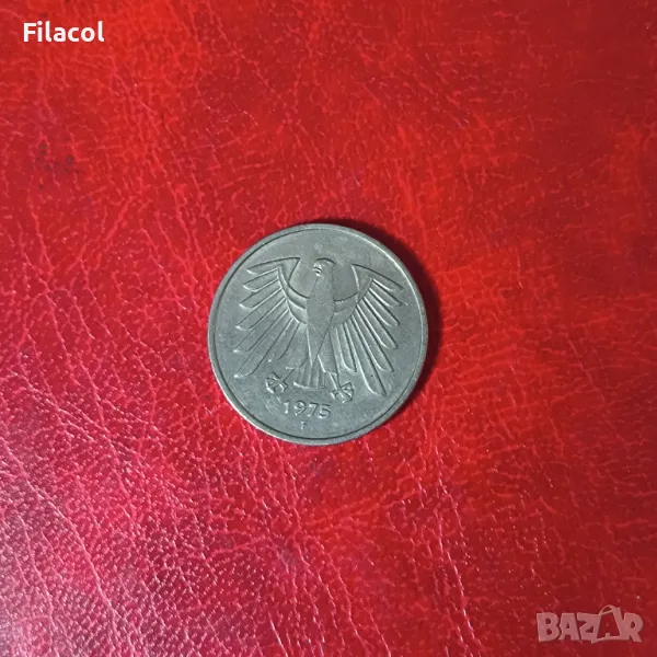 Германия 5 марки 1975   'F' - Щутгарт, снимка 1