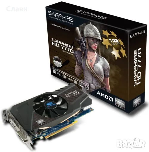 Видеокарта AMD RADEON SAPPHIRE 7770 GHz EDITION 1GB 128BIT GDDR5, снимка 1