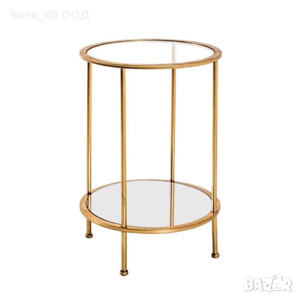 Стъклена холна масичка в злстисто, снимка 1