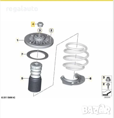 31306851244,капаче опора макферсон BMW X3 F25,2010-2016, снимка 1
