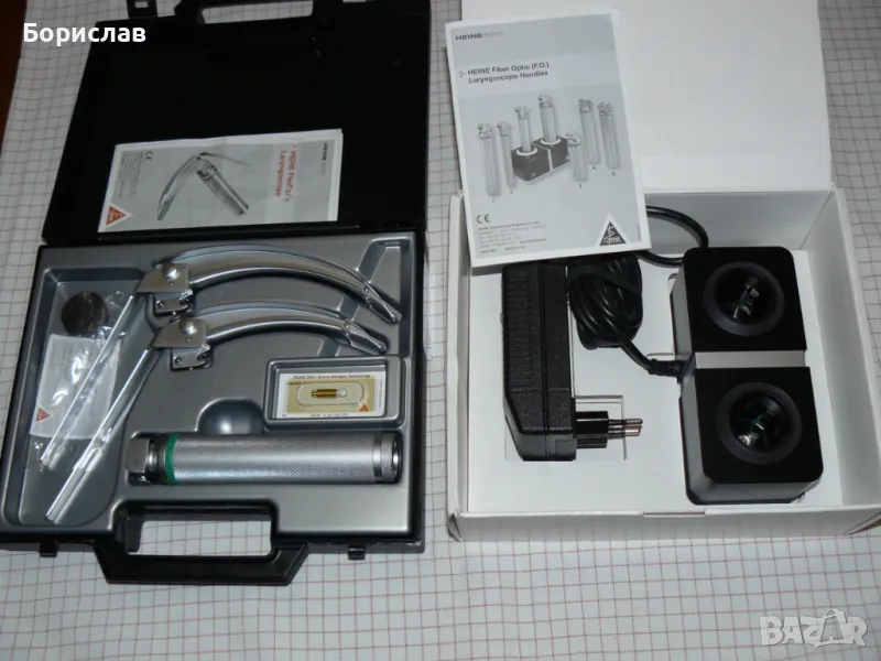 Ларингоскоп Heine FlexTip+ зарядно, снимка 1