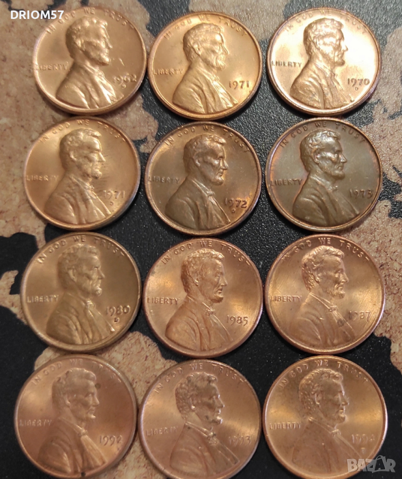 Монети САЩ - 12 бр. [1962-1994], снимка 1