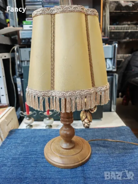 Страхотна дървена настолна лампа, снимка 1