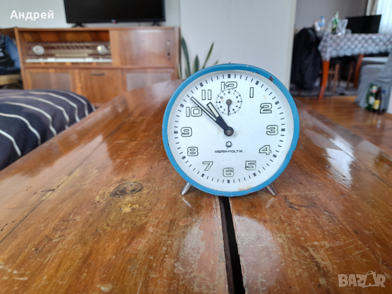 Стар часовник,будилник Mera Poltik, снимка 1