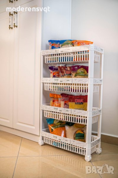 Етажерка, стелаж на колелца на 4 реда, снимка 1