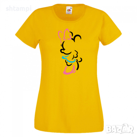 Дамска тениска Minnie Contour.Подарък,Изненада,, снимка 10 - Тениски - 36529724