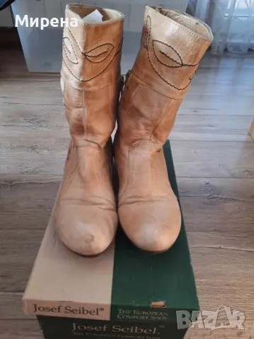 Боти от естествена кожа 38 номер, снимка 2 - Дамски ботуши - 47521696