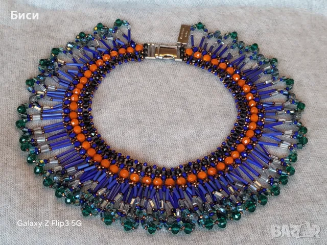 Max Mara/WEEKEND-оригинално колие от натурални камъни и сребро, снимка 10 - Колиета, медальони, синджири - 48778603