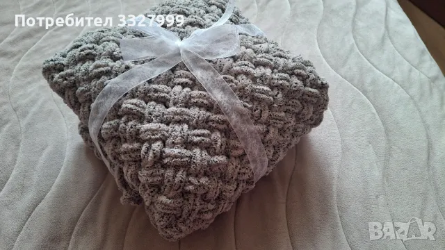Ръчно плетено одеяло 82/85 см, снимка 12 - Спално бельо и завивки - 42326112