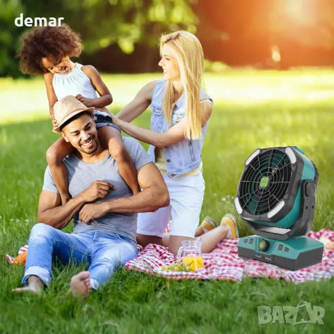 RUNTOP осцилиращ вентилатор с батерия 20000mАh, LED/RGB светлина и дистанционно, снимка 7 - Други стоки за дома - 49674033