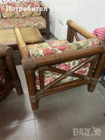 Уникален градински сет Бамбук ниско сядане, снимка 4 - Градински мебели, декорация  - 49311254