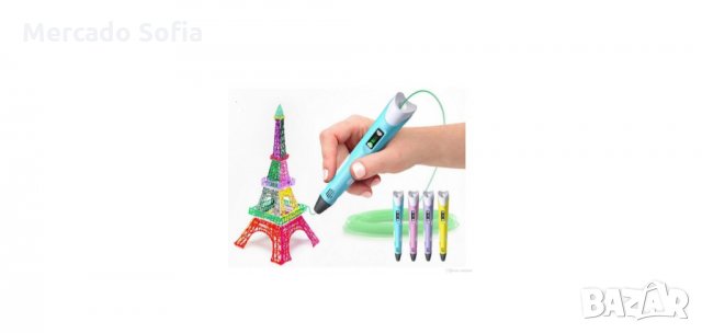 Писалка за 3D рисунки и фигурки 3D Pen Draw your Dream +пълнители , снимка 3 - Фигурки - 28100831
