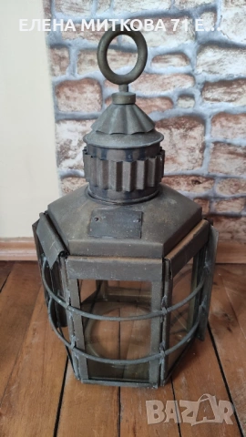 Dumbarton Scotland 1913 автентичен стар корабен фенер от месинг и стъкло, снимка 4 - Антикварни и старинни предмети - 54029839