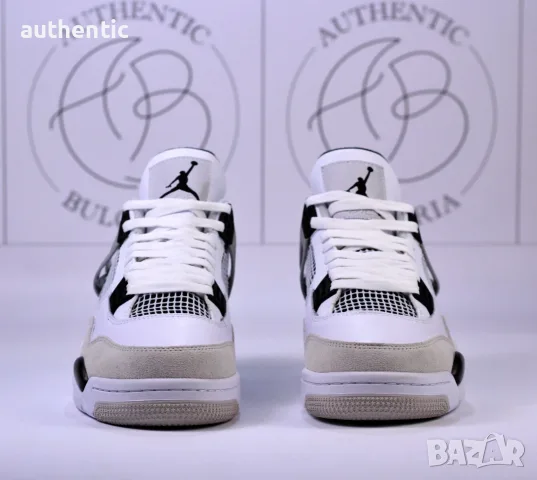 Nike Air Jordan Retro 4 Military Black Мъжки Дамски Маратонки, снимка 3 - Маратонки - 56207626