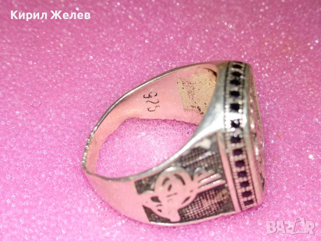СКЪПОЦЕНЕН ТУРСКИ АРИСТОКРАТИЧЕН СРЕБЪРЕН ПРЪСТЕН СРЕБО 925 с ШЛИФОВАН КАРНЕОЛ СУЛТАНСКА ТУГРА 41968, снимка 13 - Пръстени - 44390755