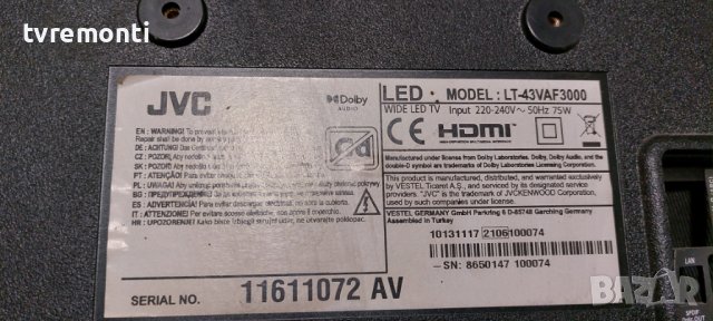 LED подсветка за дисплей VES430UNDH-N2-N45 за телевизор JVC модел , LT-43VA3000​, снимка 4 - Части и Платки - 39598010