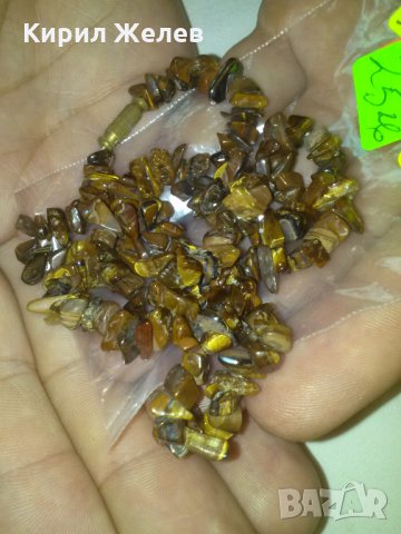 ТИГРОВО ОКО СТАРА ОГЪРЛИЦА КОЛИЕ 12348, снимка 2 - Колиета, медальони, синджири - 29555853