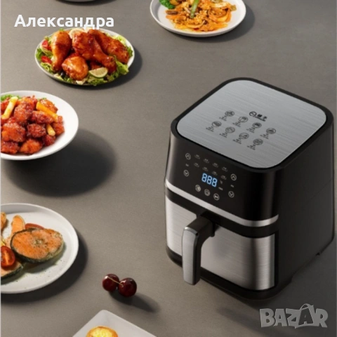 Електрически фритюрник с капацитет 10L – неръждаема стомана, 1350W, автоматично изключване, снимка 2 - Уреди за готвене на пара - 53186771