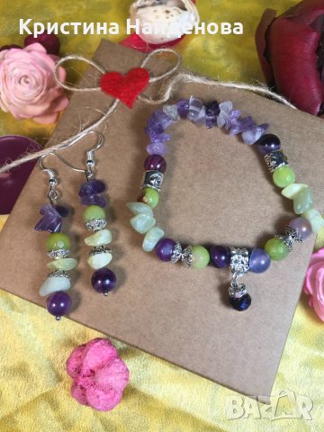 Продавам бижута с естествени камъни , снимка 5 - Гривни - 31536450