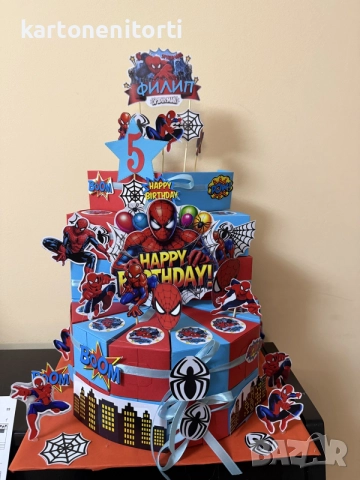 Картонена торта Spiderman 
