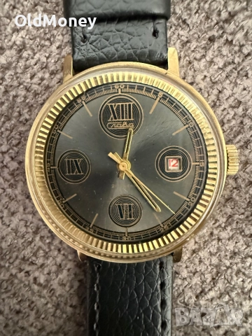 Мъжки съветски позлатен колекционерски часовник Слава, снимка 3 - Други - 52878619