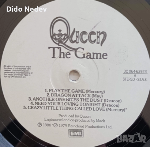 Грамофонна Плоча (Queen - The Game), снимка 4 - Грамофонни плочи - 51922000