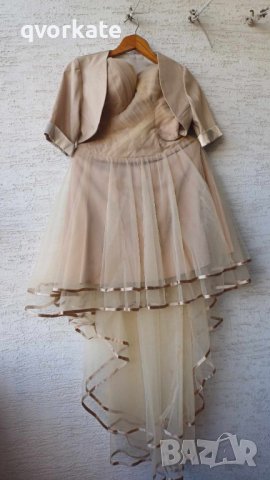 Златисто бежова рокля, снимка 8 - Сватбени рокли - 44264565