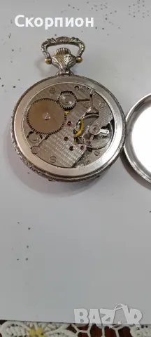 Швейцарски джобен часовник - ARVOR ANTICHOC ANCRE - 17 RUBIS, снимка 6 - Джобни - 49418171