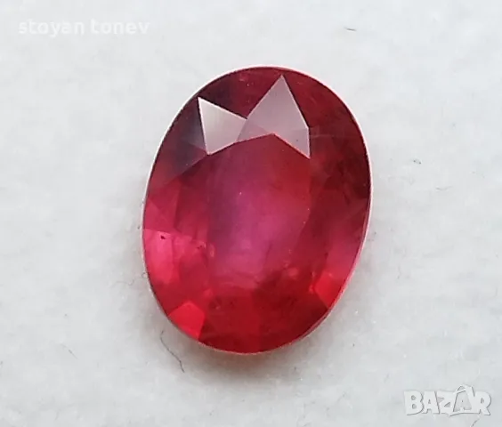 Рубин в пастелен оранжево червен цвят - 1.21кт.! Сертифициран! Нов!, снимка 5 - Други - 47237768