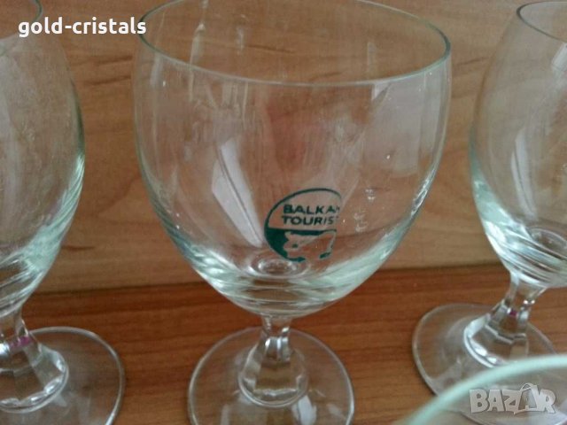 Ретро кристални чаши с лого балкан турист, снимка 8 - Антикварни и старинни предмети - 29631283