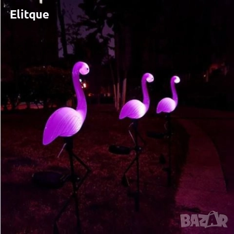 Декоративна соларна лампа във формата на фламинго - 3бр в комплект, снимка 14 - Други - 52855141