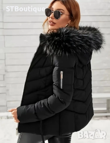 🧥✨ Дамско елегантно зимно яке с качулка – Топло, стилно и модерно! , снимка 4 - Якета - 52281153