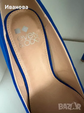 Сини токчета. Висок ток. Синьо, снимка 7 - Дамски обувки на ток - 49883899