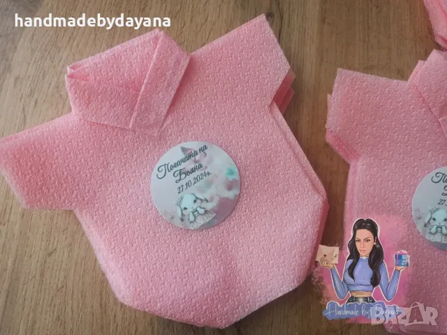 Украса за бебешка погача '' Бяло зайче '' , снимка 7 - Декорация - 48646865