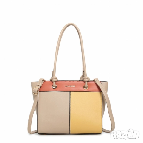 Елегантна дамска чанта с трицветен дизайн, снимка 2 - Чанти - 52098218