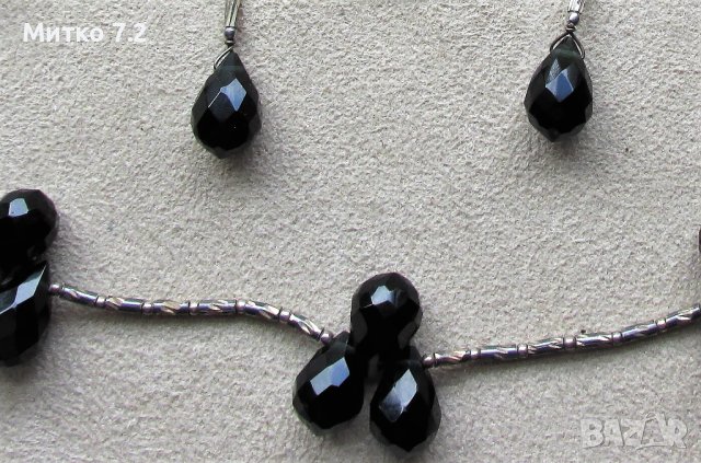 Сребърен комплект колие , пръстен и обеци, снимка 6 - Бижутерийни комплекти - 40801854