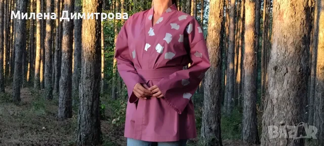 Ръчно рисувани кимона от поплин , снимка 3 - Сака - 48880285