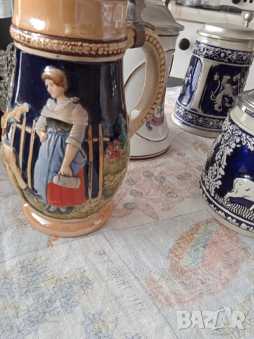  Колекция 6 бр.керамични халби, Подарък кофа за лед!, снимка 2 - Картини - 47522990