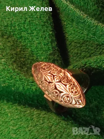 СТАРИНЕН ФЛОРАЛЕН АЖУРЕН СРЕБЪРЕН ПРЪСТЕН СРЕБРО ВИСОКА ПРОБА РЪЧНА МАЙСТРОСКА ИЗРАБОТКА 49304, снимка 15 - Антикварни и старинни предмети - 49957829